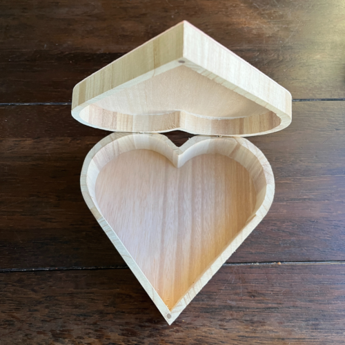 Doosje hout hart